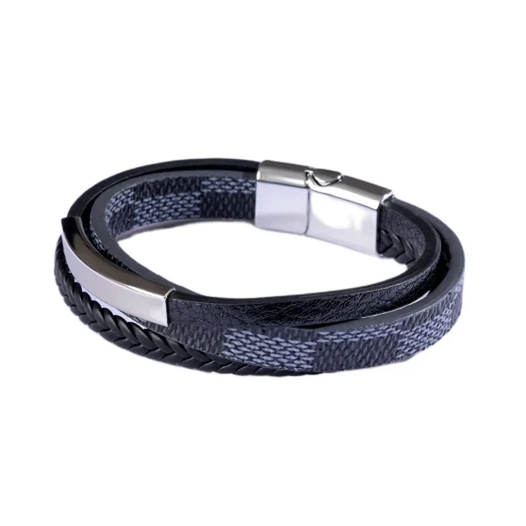 Triple leather Bracciale da uomo MCGB5038S