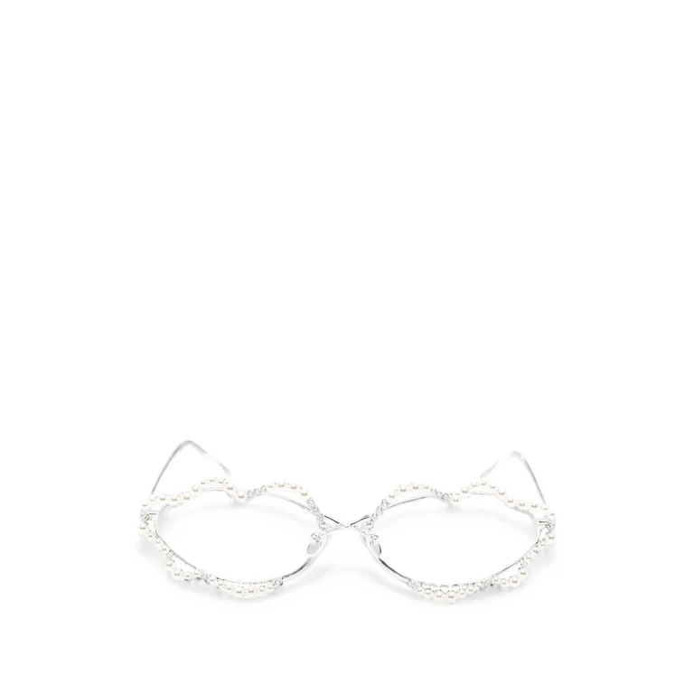Pearl-embellished Lip-frame Sunglasses
