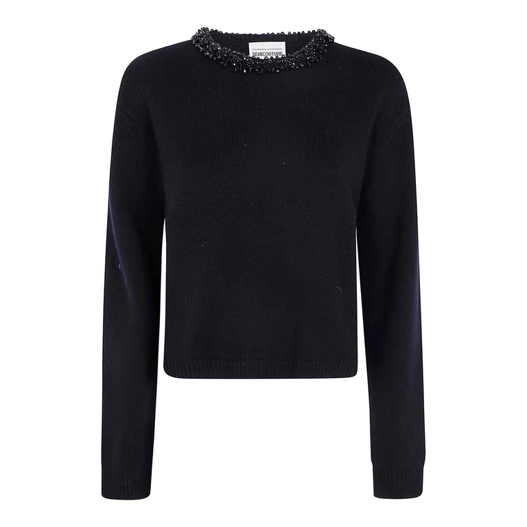 Pull Col Rond - Noir (Y6WH71Y69)