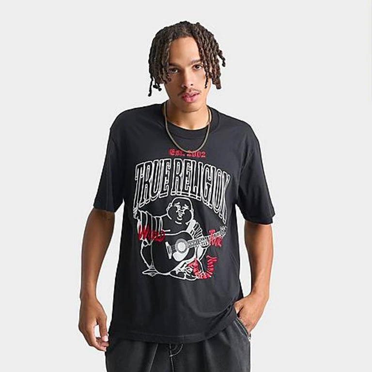 Men's Groovy Buddha T-Shirt in Black Size: Small