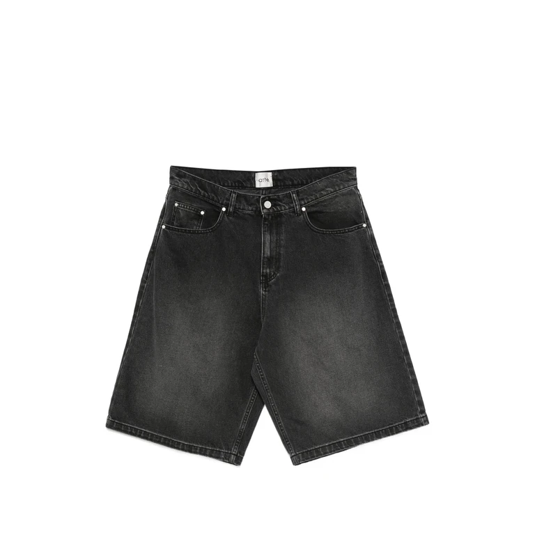 Faded-effect Five-pocket Shorts