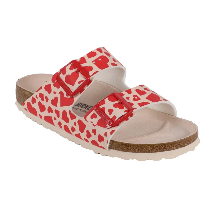 Arizona Birko-Flor Hearts Red Sandals
