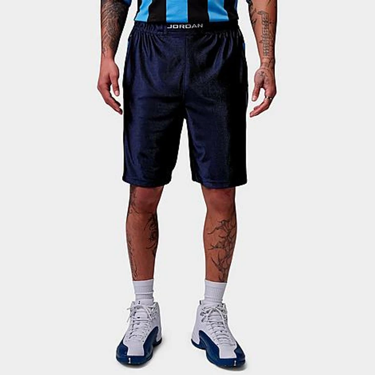 Men's Brooklyn Cat Scratch Basketball Shorts in Midnight Navy/University Blue/Midnight Navy Size: XS