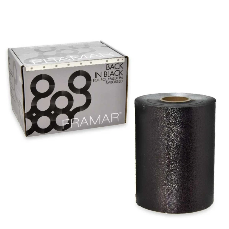 embossed roll aluminium black 12.7 cm x 100.58 mt — Aluminium Foil