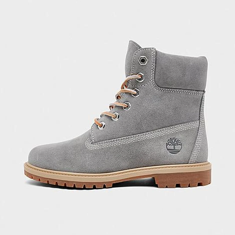 Women's 6 Inch Premium Waterproof Boots in Medium Grey Suede Size: 5.5