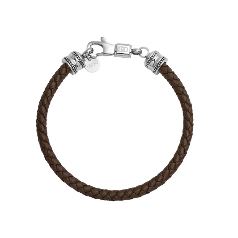Liu jo Brown leather Bracciale da uomo MLJ672