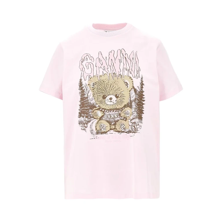 Camiseta estampada Ganni 'Forest Teddy'