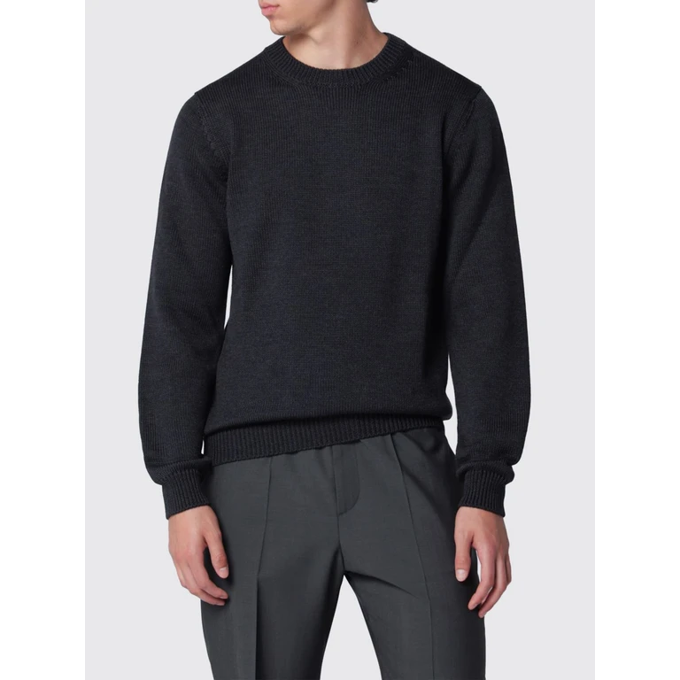 Crewneck Long-Sleeved Jumper in Fine Merino Wool (263MYB0200121)