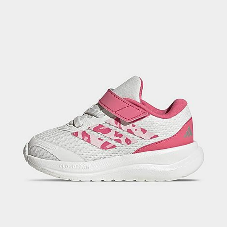 adidas Kids Toddler Runfalcon 6 Hook-And-Loop Stretch Lace Casual Shoes in Core White/Distilled Pink/Pink Fusion Size: 4.0