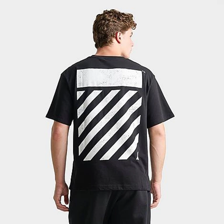 Men's L/AB c/o Off-White Duct Tape T-Shirt in Black Size: Small