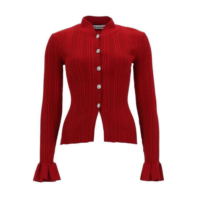 Self Portrait Pull Col Rond - Rouge (RS26555CRRED)