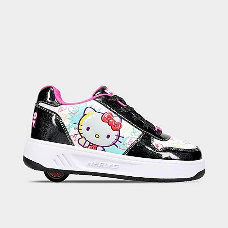 Girls' Big Kids x Hello Kitty Kama Casual Shoes in Black/White/Pink Size: 4.0