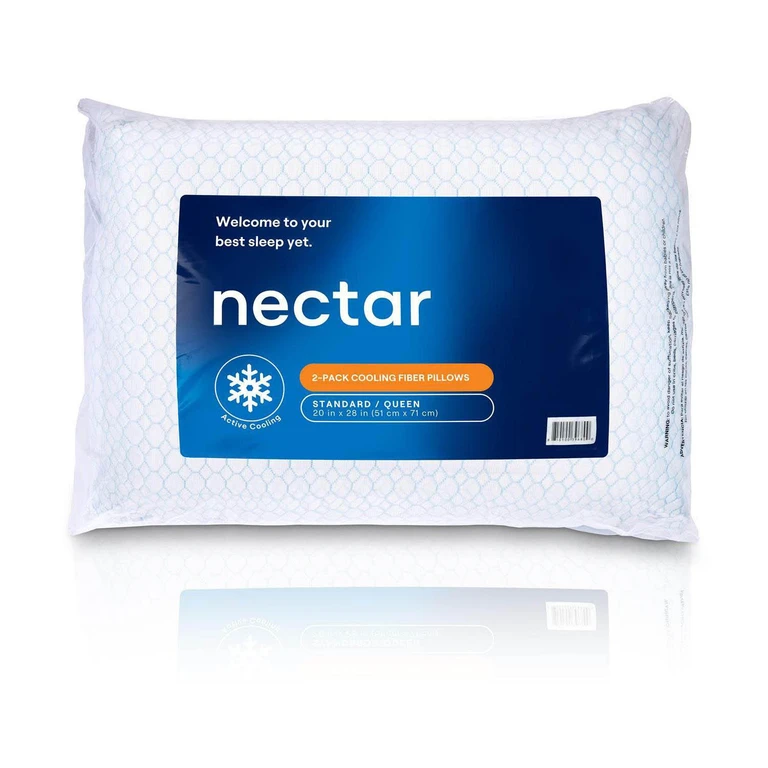 2-Pack Cooling Down Alternative Microfiber Pillows, Standard/Queen Size