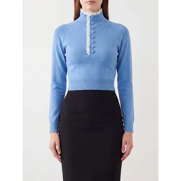 CHLOÉ Pull en laine bleu