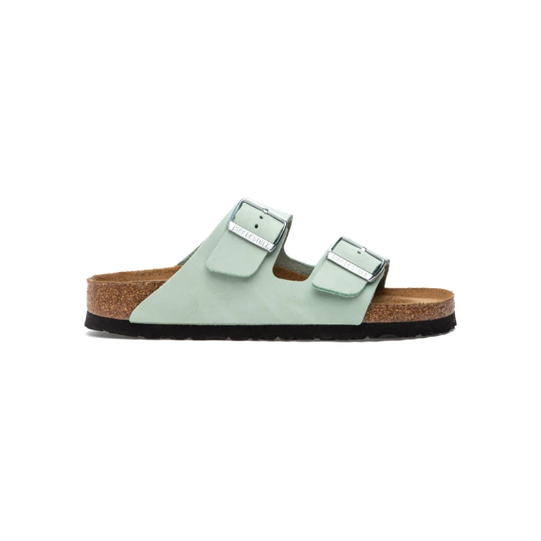 Arizona Soft Footbed Nubuck Leather Matcha Sandals