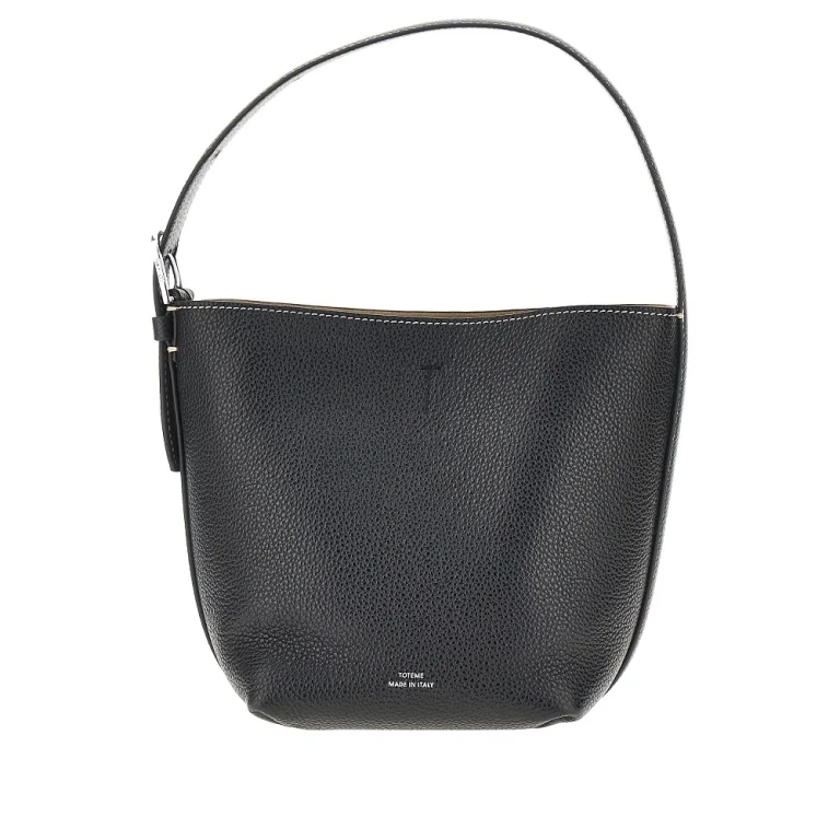 Grained leather small Belted tote bag Woman One Size
