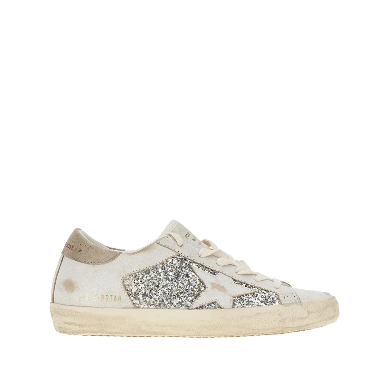 Leather and glitter Super-Star sneakers Woman 36
