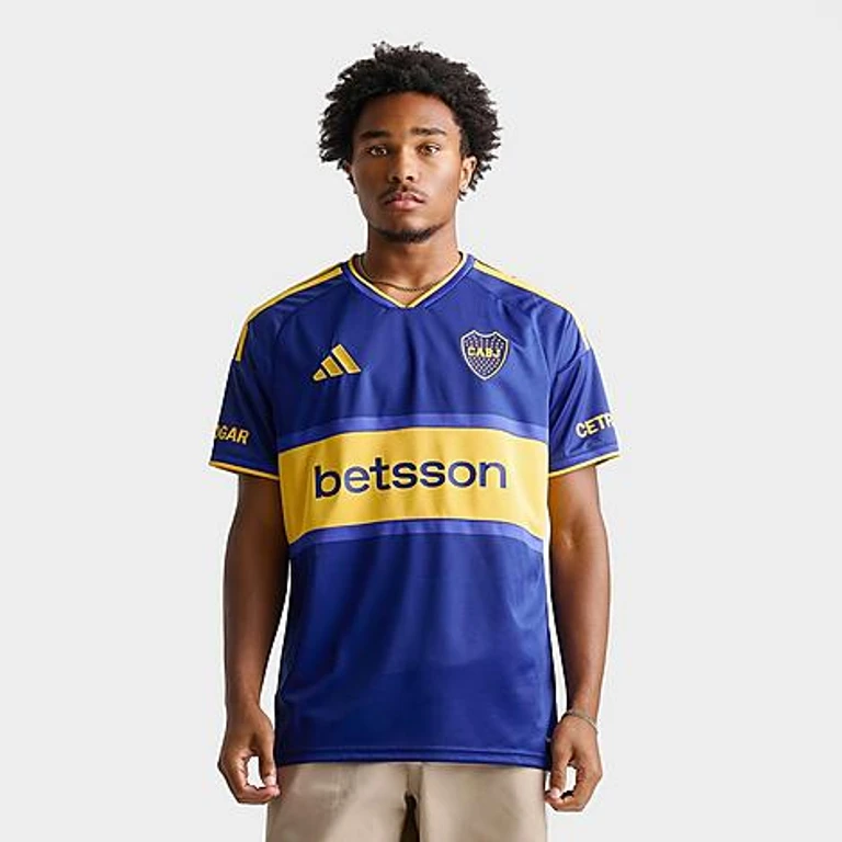 Men's Boca Juniors 26-27 Home Soccer Jersey in Victory Blue/Bold Gold Size: Small
