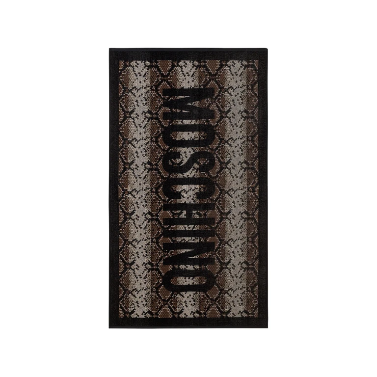 Snake-print Logo Beach Towel