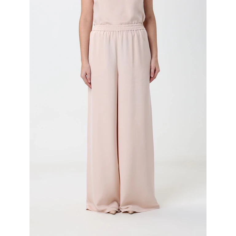 Volontà High-Waisted Silk Palazzo Trousers with Elastic Waist (2621136021600004)