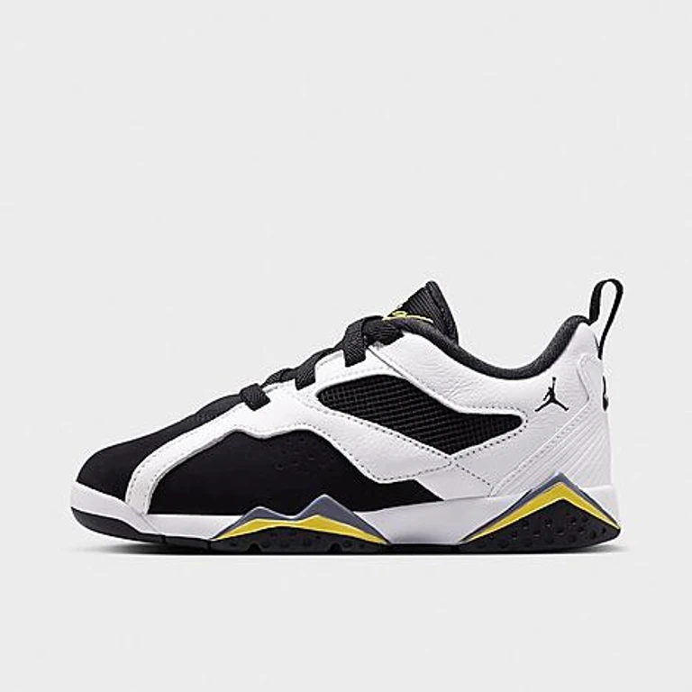 Jordan Little Kids Air MVP 92 Basketball Shoes in White/Black/Dark Blue Grey Size: 1.0