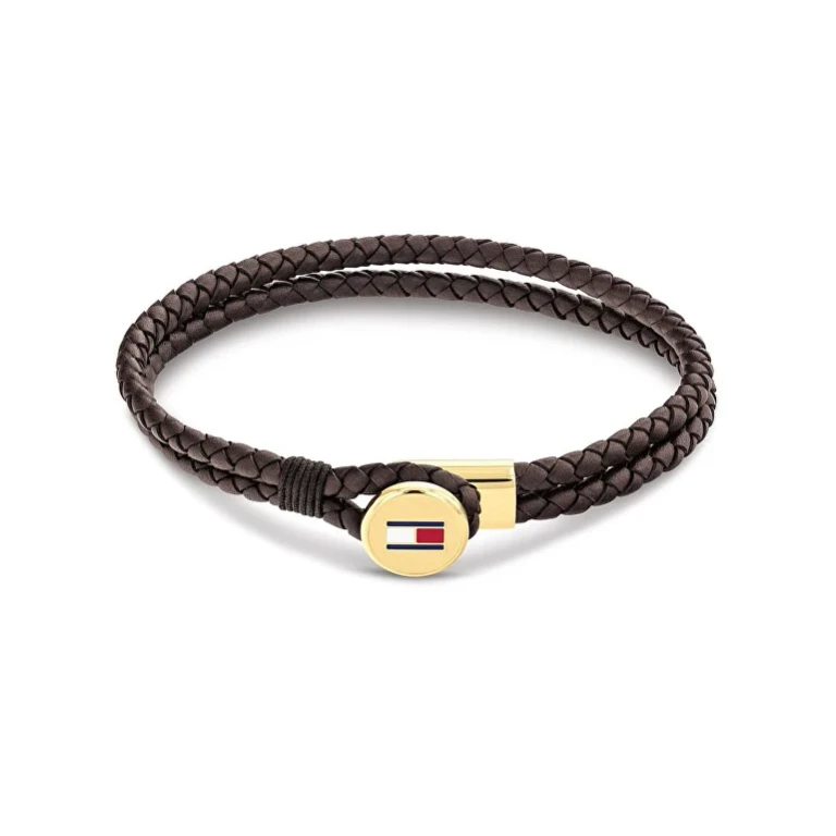 Double brown leather Bracciale Bruce Leather 2790670 - Length: 19 cm