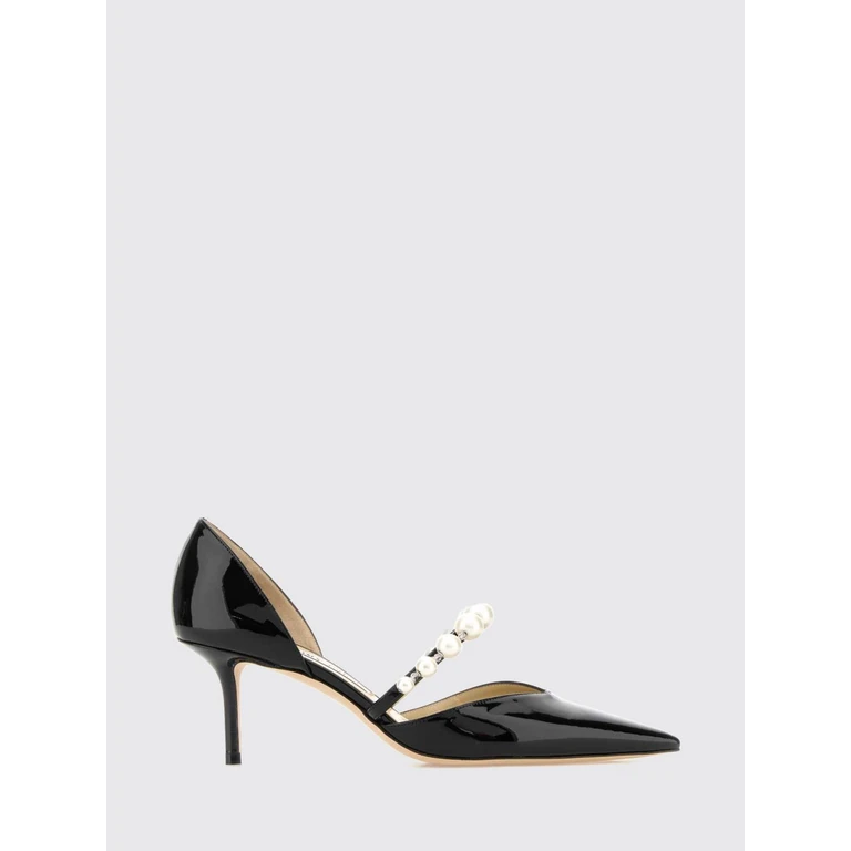 Aurelie Patent Leather Pumps with Pearls and Stiletto Heel (AURELIE65XKMLATTEWHITE)