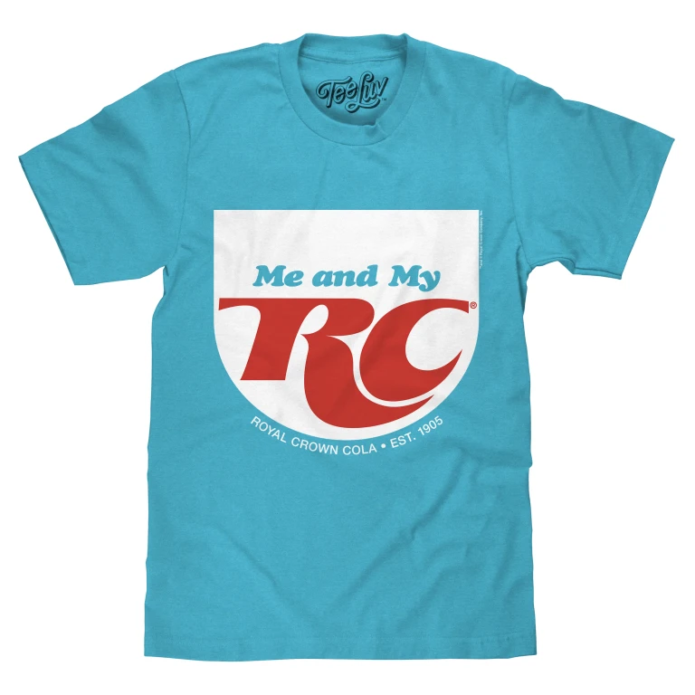 RC Cola Me and My RC Royal Crown Soda T-Shirt - Aqua Blue