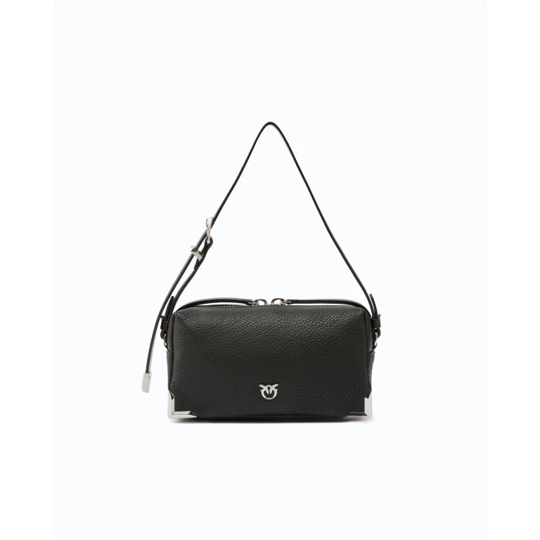 Mini sac Boston à bandoulière en cuir pleine fleur