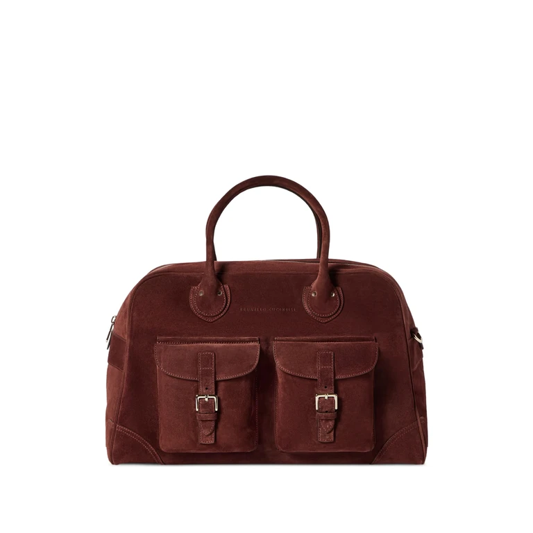 Bolso de fin de semana de ante Brunello Cucinelli