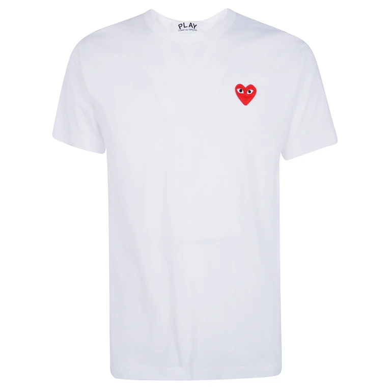COMME DES GARCONS PLAY T-Shirt Red Emblem Knit