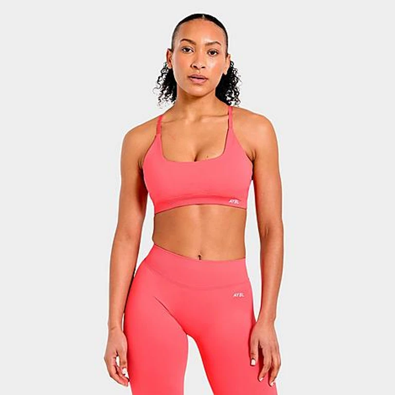 Women's Enhance Seamless Sports Bra in Summer Coral Size: XS