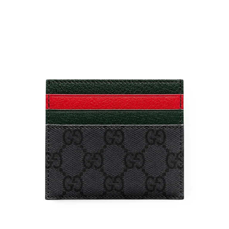 GG Supreme Monogram Bifold Wallet with Stripe Detail (A00716FAGI81081)