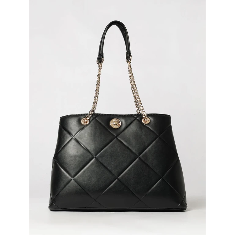 Quilted Synthetic Leather Tote Bag with Metal Mesh Handles (262TB708300006)