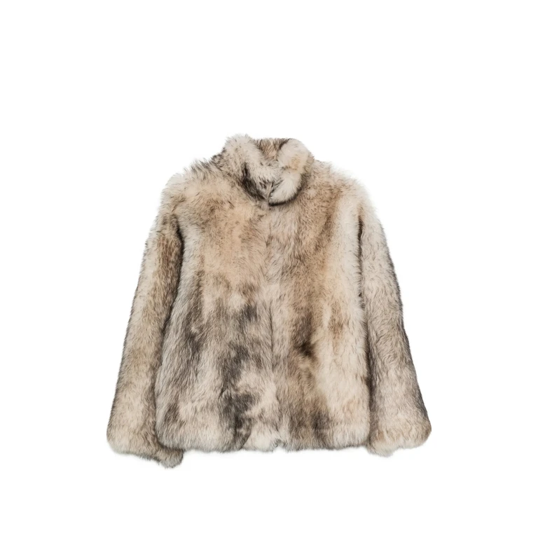 Zip-up Faux-fur Coat
