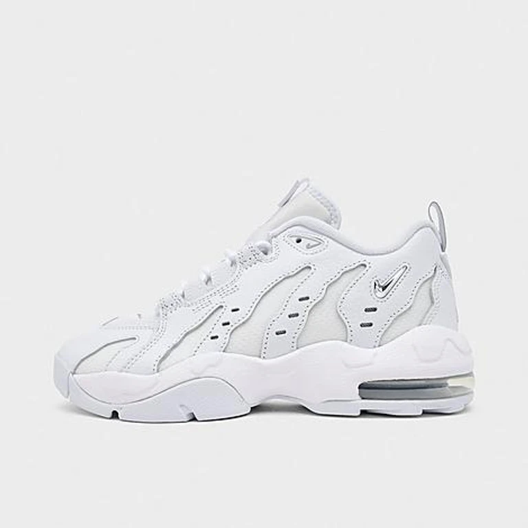 Big Kids Air DT Max ‘96 Low Casual Shoes in White/Metallic Silver/White Size: 3.5