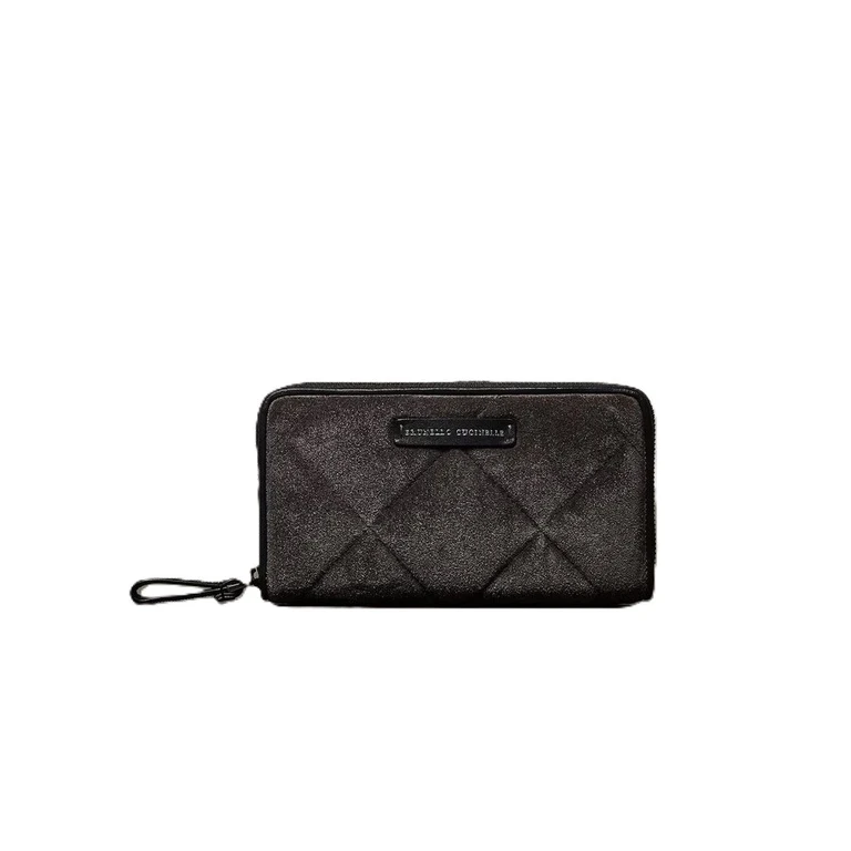 Womens Dark Grey Leather Wallet