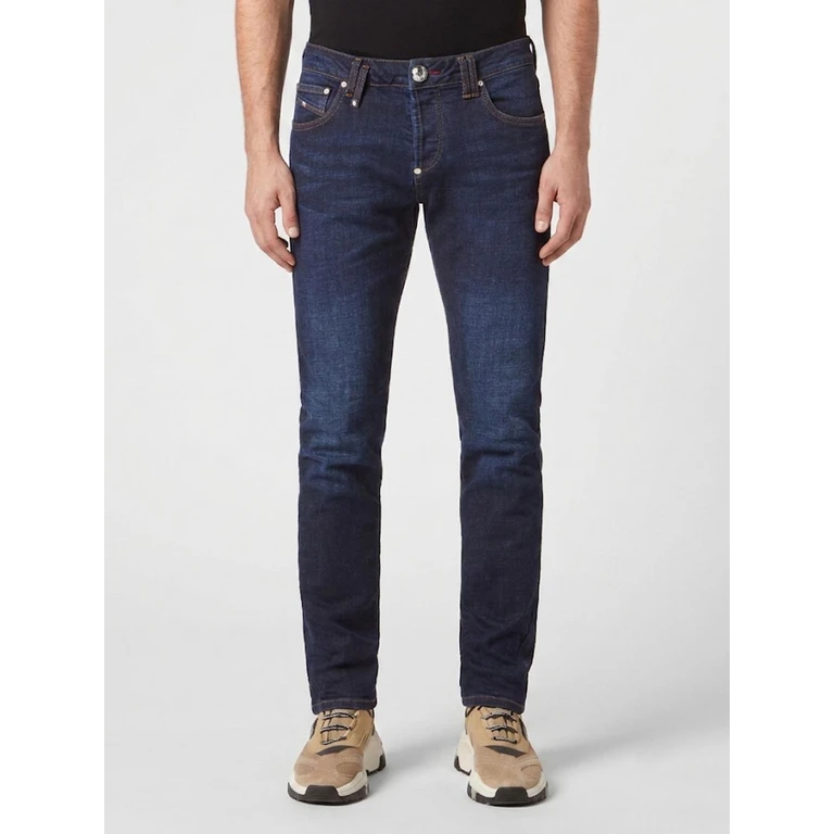 Five-Pocket Skinny Fit Stretch Denim Jeans (LABCMDT3888PDE004N14BP)