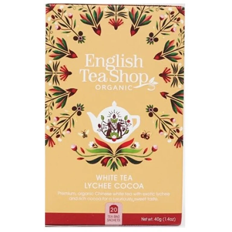 White tea con lychee and cocoa BIO 20 bags