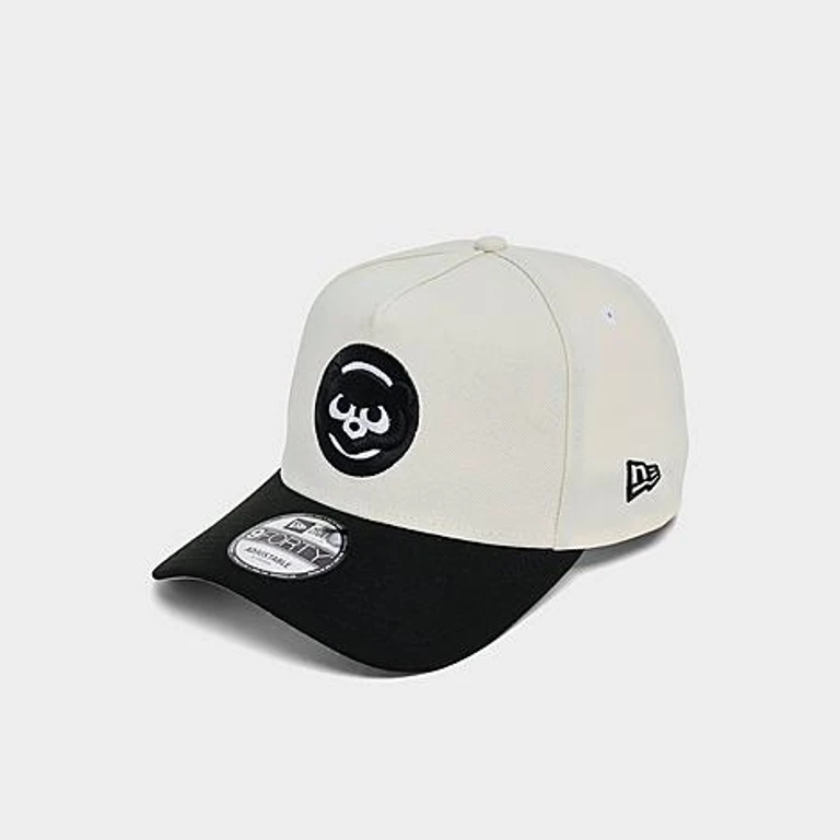 Chicago Cubs MLB City Connect 9FORTY A-Frame Snapback Hat in Chrome/Black