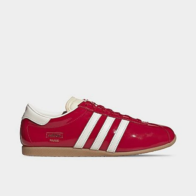 adidas Men's Originals Paris SE Patent Leather Casual Shoes in Team Victory Red/Off White/Gum Size: 7.5
