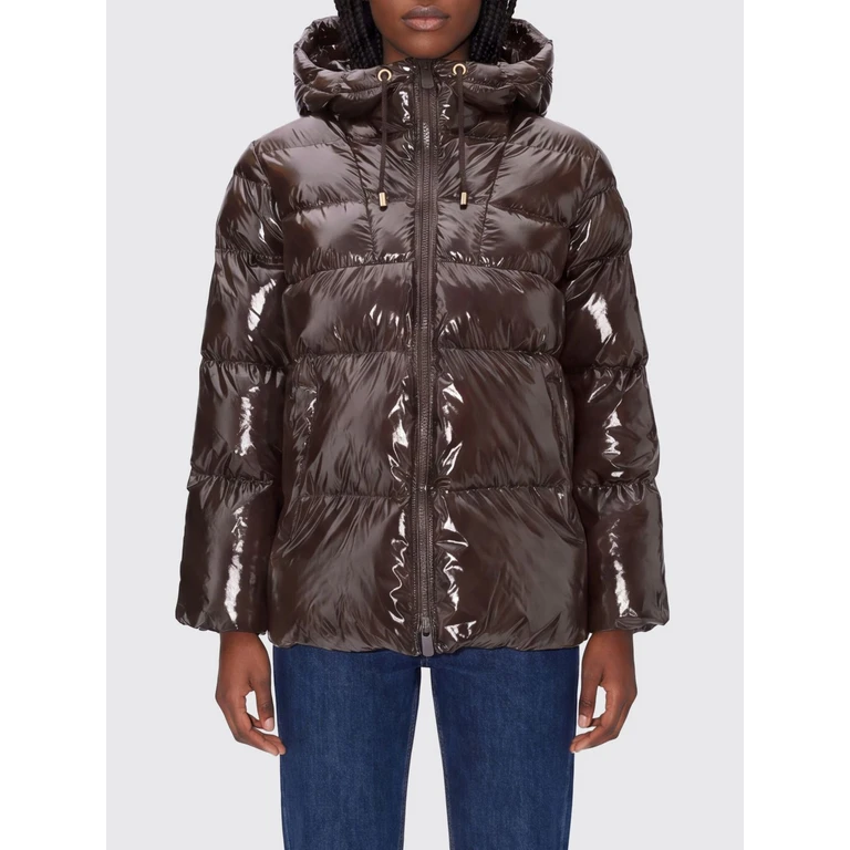 Gewatteerd waterdicht nylon kort donsjack met capuchon