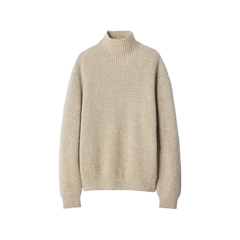 High-neck Sweater In Yak Alpaca