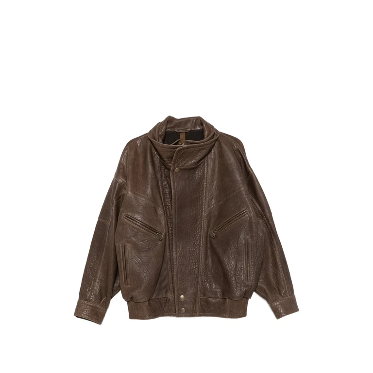 Grained Leather Jacket