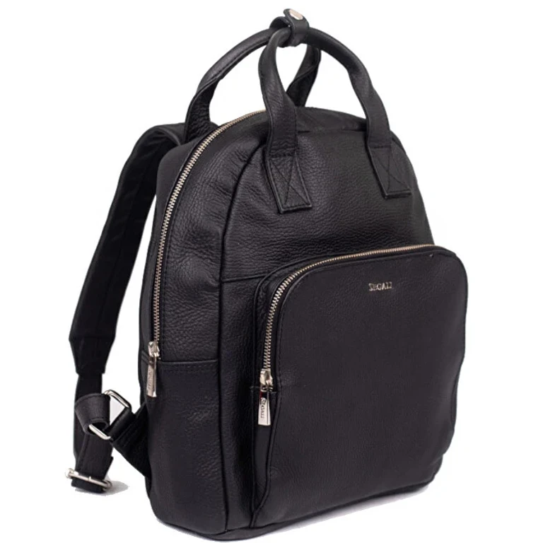 da donna leather backpack 9026 Black