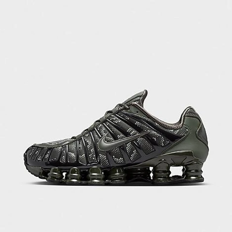 Nike Men's Shox TL Casual Shoes in Newsprint/Black/Newsprint Size: 6.0