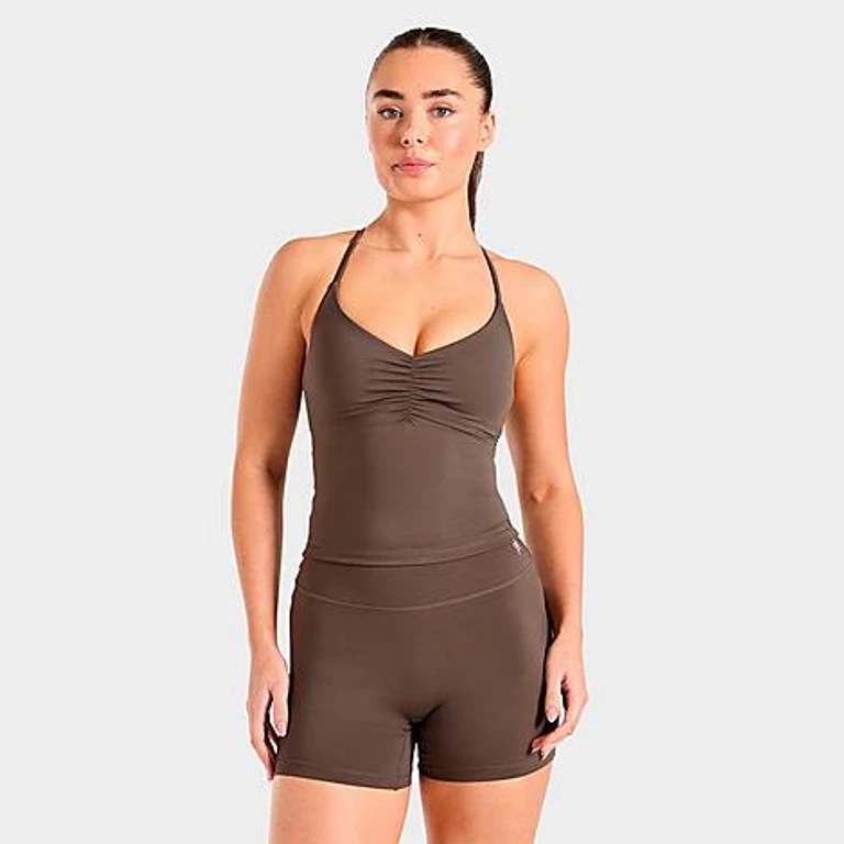 Women's Physique Tank Top in Brown Size: XS