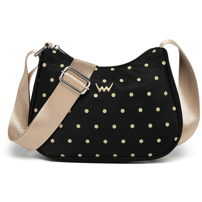 borsa a tracolla da donna Liva Dotty Black Banana Bag