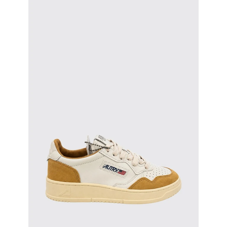Medalist Low Bicolor Leather Sneakers with Perforated Toe (AULWFT18)