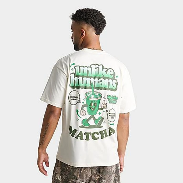 Camiseta Matcha Unlike Humans em off white